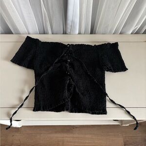 Elegant Black Off-Shoulder Top